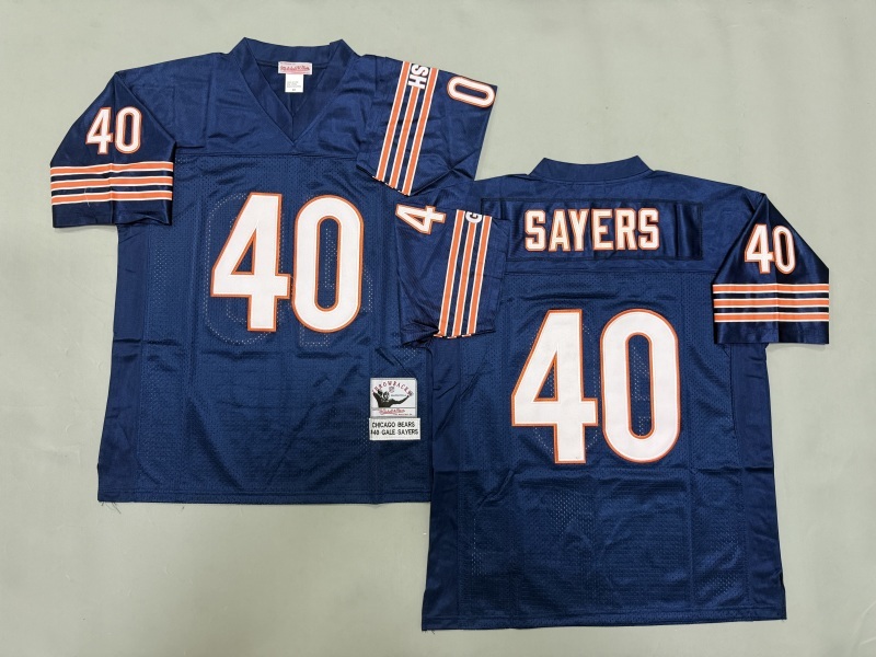 Men 2025 Nike Chicago Bears #40 Sayers blue Throwback Limited NFL Jersey style 002